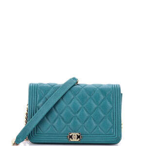 Chanel Boy Wallet on Chain Quilted Caviar